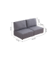 ADEC Sofas Sofá modular sin brazos 2 plazas MOU tapizado en