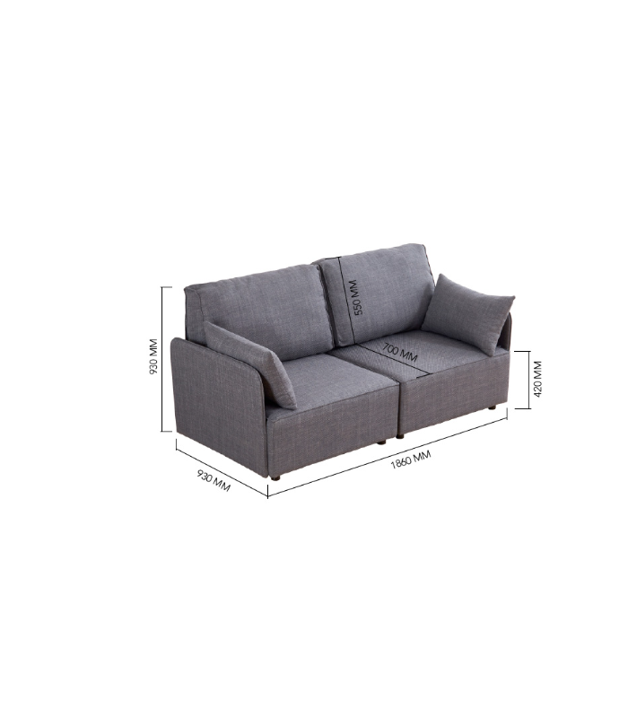 copy of Canapé Chesterfield 2 places en tissu velours ou