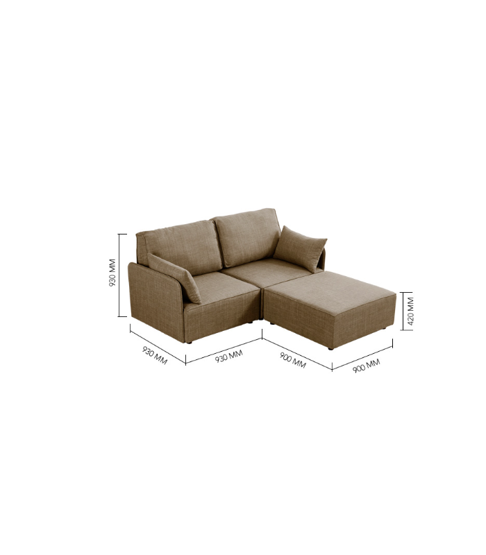 copy of Canapé Chesterfield 2 places en tissu velours ou