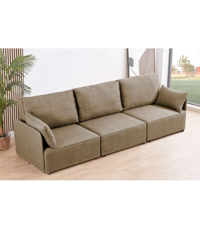 ADEC Sofas Sofá modular con brazos 3 plazas MOU tapizado en