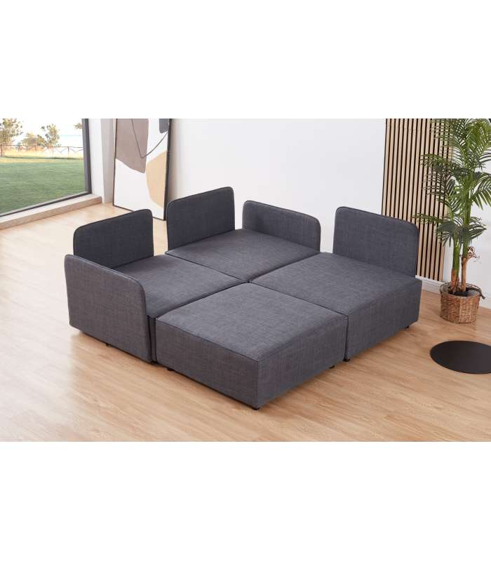 ADEC Sofas Sofá modular con brazos 3 plazas + chaiselongue MOU