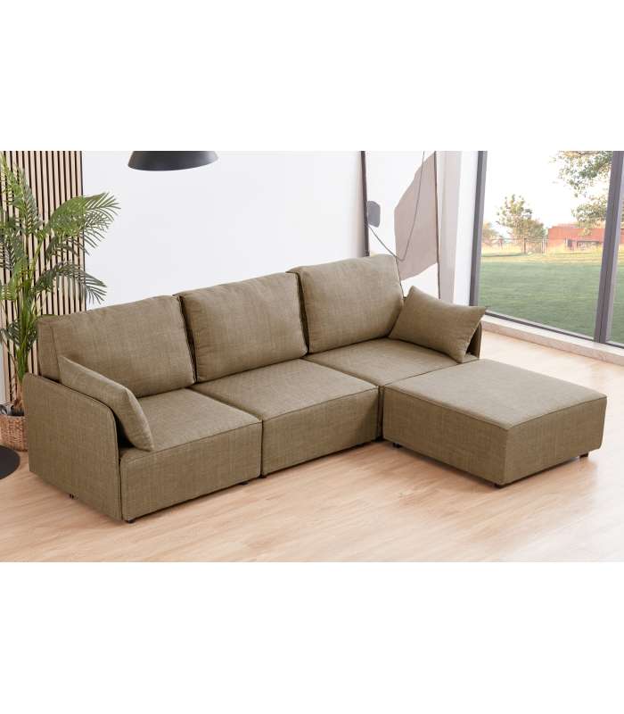 ADEC Sofas Sofá modular con brazos 3 plazas + chaiselongue MOU