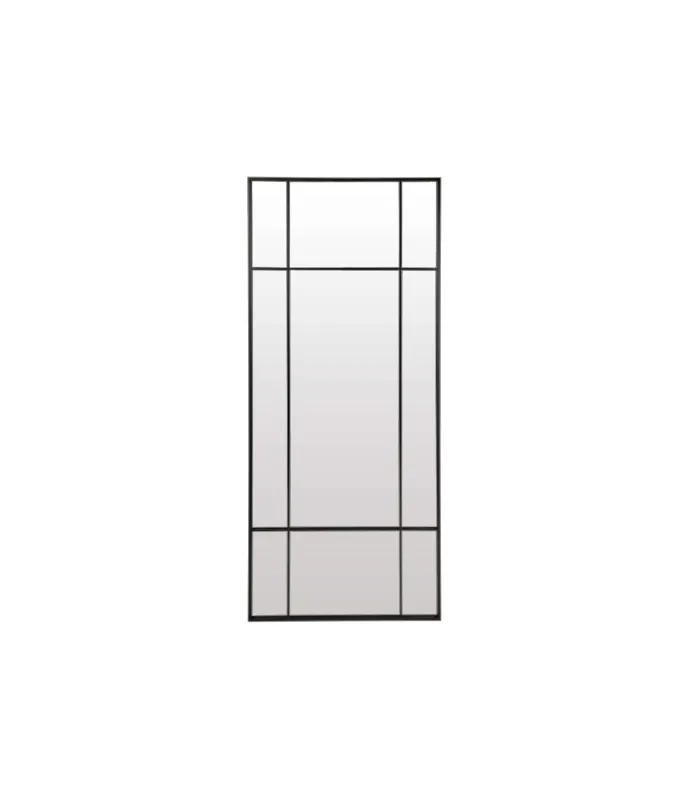 Espejo moderno ventana Orlando negro 70x170cm