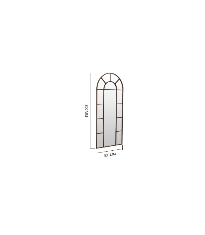 Espejo moderno tipo ventana con arco Dublín