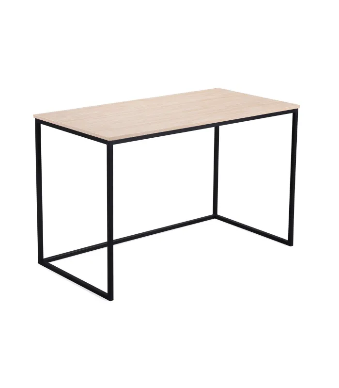 Mesa estudio Mia en roble nordish/negro, 120x60 cm