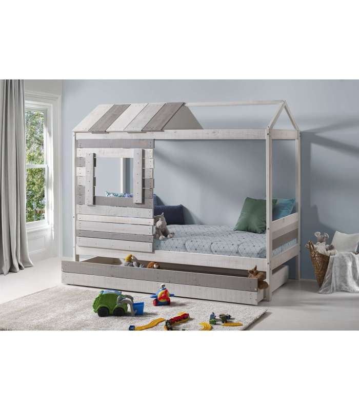 BED CABAÑA SIA-2 WHITE/LIGHT GRAY/DARK GRAY