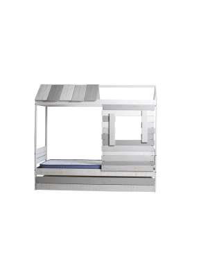 Cama júnior cabana Lia-2 com gaveta multicolorida