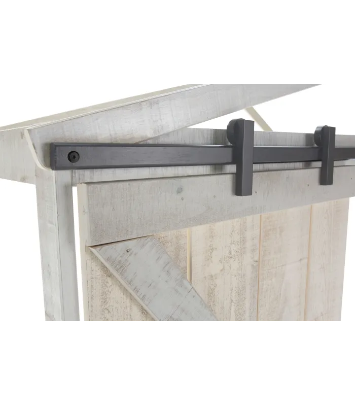 Cama juvenil cabaña Tara en blanco y gris