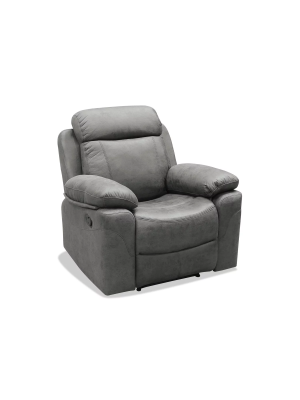 Sillón relax manual Málaga en tela gris