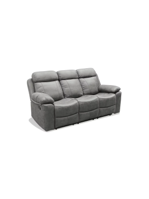 Sofá relax 3 plazas gris, elegante y cómodo