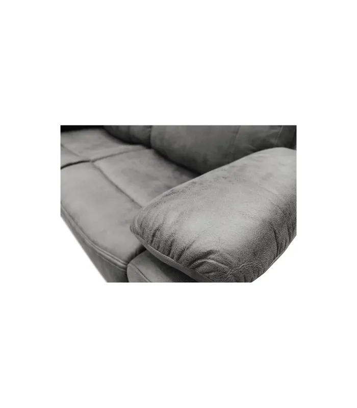 Sofá relax 3 plazas gris, elegante y cómodo