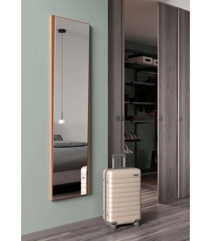 Espejo vestidor mod. 582 en nogal claro, elegante y práctico