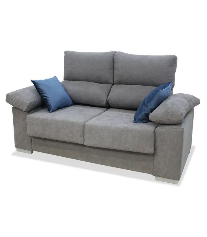 Sofá Alvaro gris 2 plazas elegante y cómodo