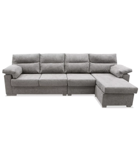 copy of Chaiselongue réversible Vida tapissée gris 276 cm