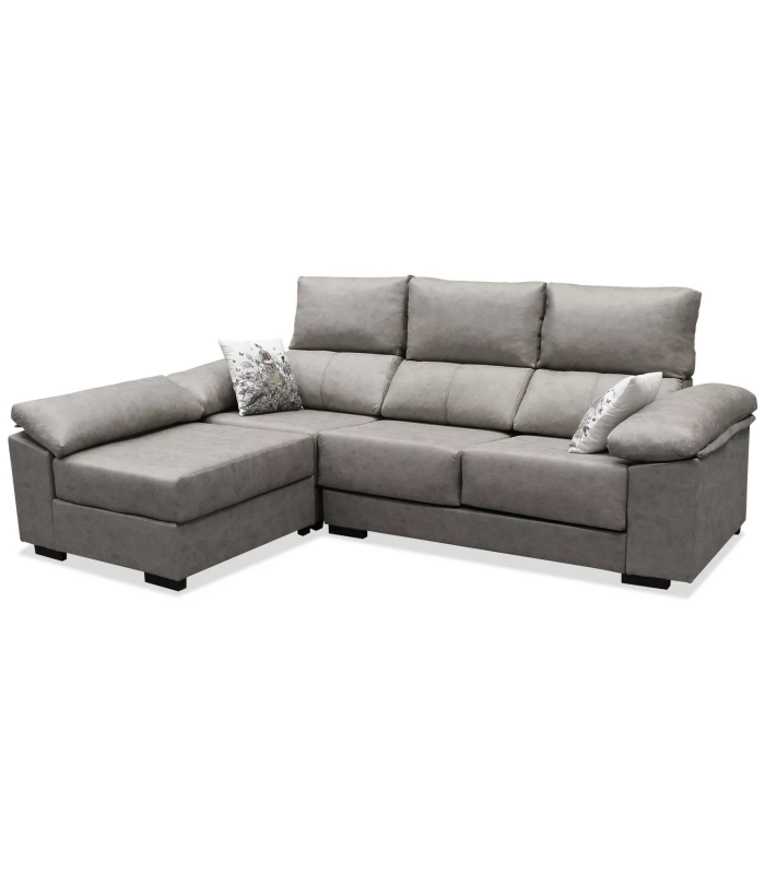 copy of Chaiselongue réversible Vida tapissée gris 276 cm