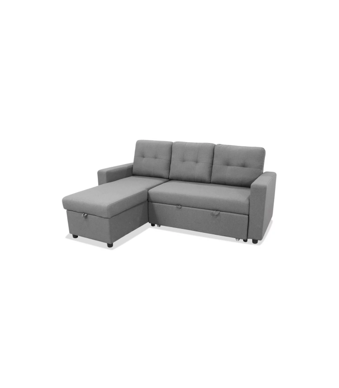 copy of Chaiselongue réversible Vida tapissée gris 276 cm