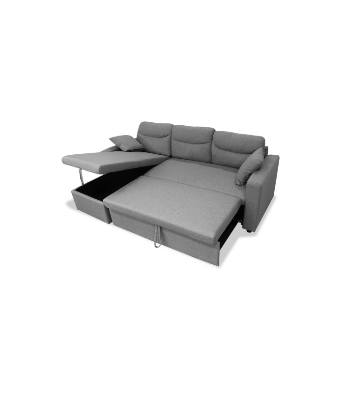 copy of Chaiselongue réversible Vida tapissée gris 276 cm