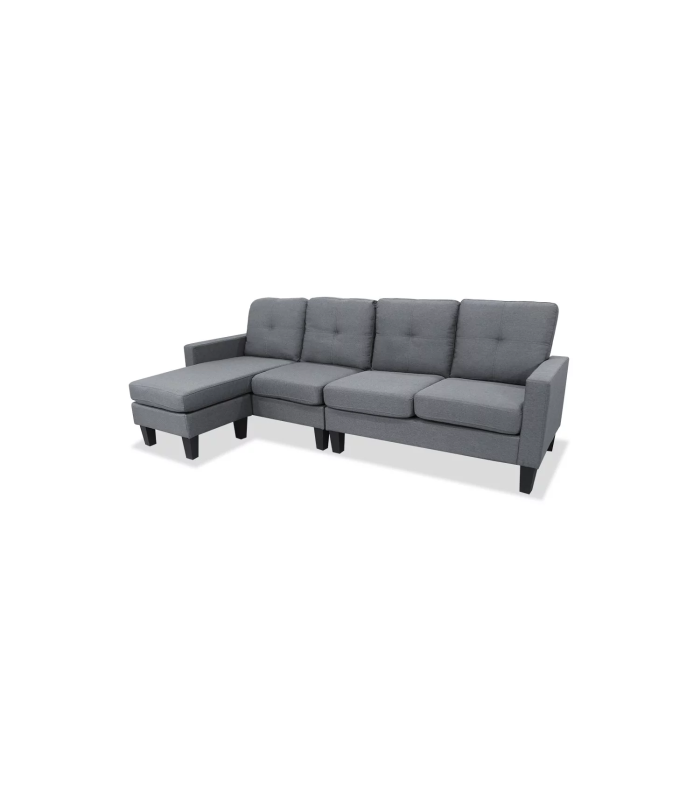 copy of Chaiselongue réversible Vida tapissée gris 276 cm