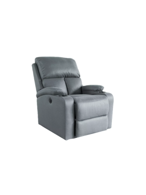 Sillón relax eléctrico tapizado en gris