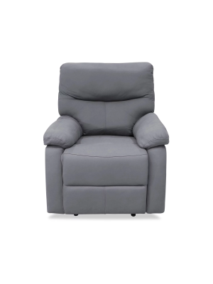 Sillón relax manual Dexter tapizado gris, ergonómico