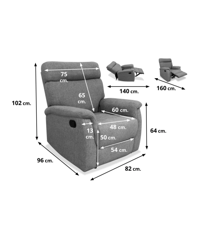 copy of Fauteuil relax Nasau électrique, chaleur et massage.