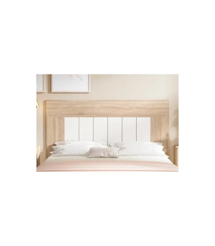 Cabecero Delicias roble cambrian/blanco 120x162 cm