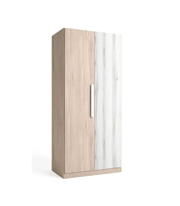 Armario 2 puertas, sahara/blanco, 200x90x53 cm