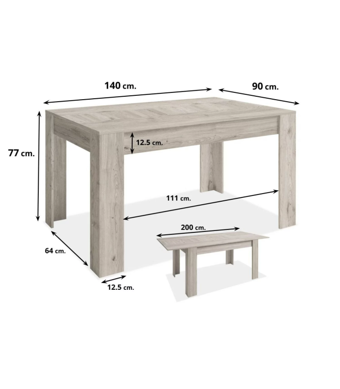 copy of Table à manger à rallonge Ossa en différentes finitions