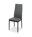 Pack de 6 sillas modelo Daniela tapizadas en polipiel gris, 96cm(alto) 44cm(ancho) 44cm(largo)