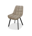 Pack de 4 sillas modelo Jimena tapizadas en textil beige, 87cm(alto) 52cm(ancho) 45cm(largo)
