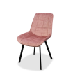 Pack de 4 sillas modelo Jimena tapizadas en textil rosa, 87cm(alto) 52cm(ancho) 45cm(largo)