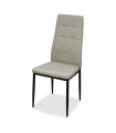 Pack de 6 sillas modelo Latina tapizadas en textil gris, 96cm(alto) 44cm(ancho) 45cm(largo)