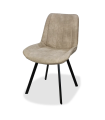 Pack de 4 sillas modelo Estrella tapizadas en textil beige, 87cm(alto) 52cm(ancho) 45cm(largo)