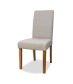 Pack de 2 sillas modelo Villalba tapizadas en textil beige, 99cm(alto) 47cm(ancho) 60cm(largo)