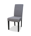 Pack de 2 sillas modelo Villalba tapizadas en textil gris, 99cm(alto) 47cm(ancho) 60cm(largo)