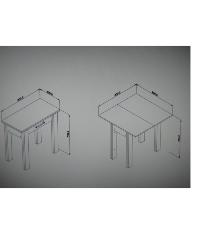 copy of Mesa para cocina, comedor extensible Md-Baby acabado