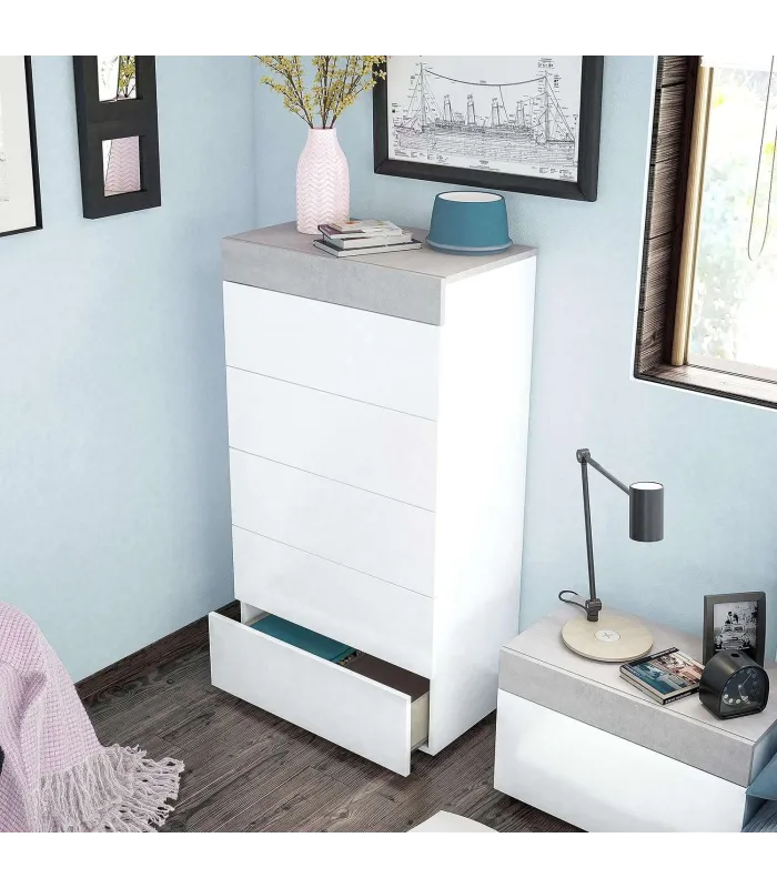 copy of Sinfonier 5 drawers Model Maya Finish in white artic.