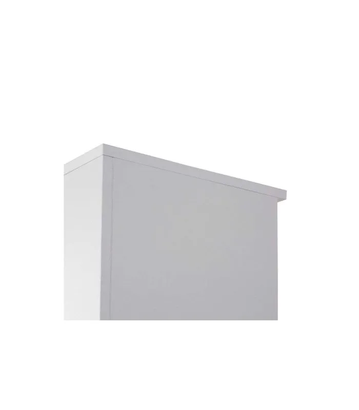 Armario bajo con puertas, acabado blanco, 77.6 cm