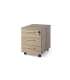 Commode 3 tiroirs en finition orme clair ou blanc 58