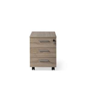 Commode 3 tiroirs en finition orme clair ou blanc 58