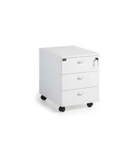 Commode 3 tiroirs en finition orme clair ou blanc 58