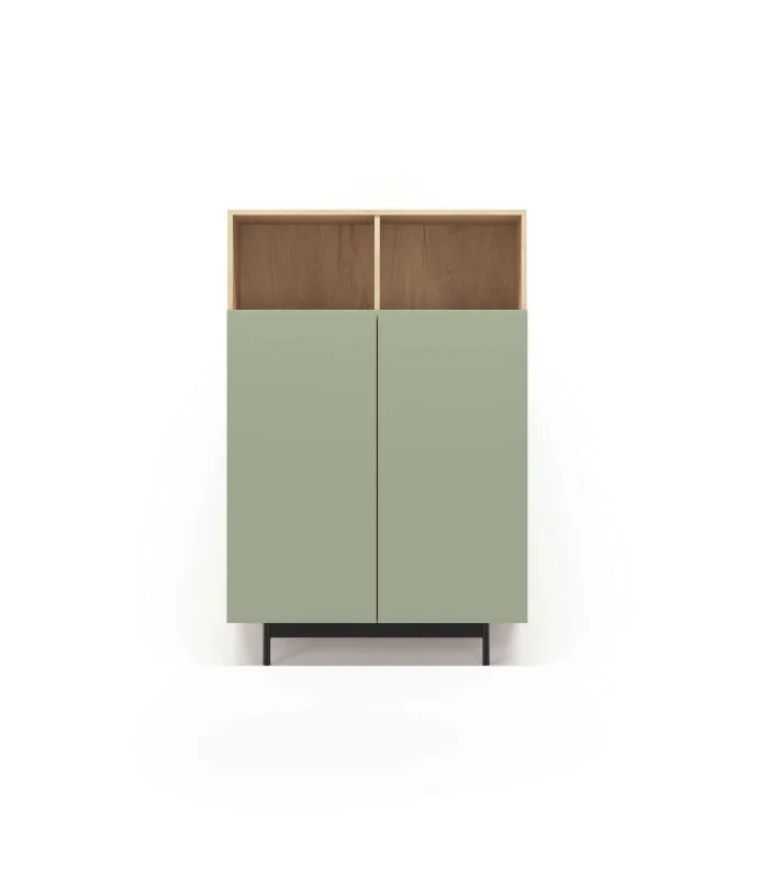 Mueble auxiliar 603-1 roble/verde, 110x90x34 cm
