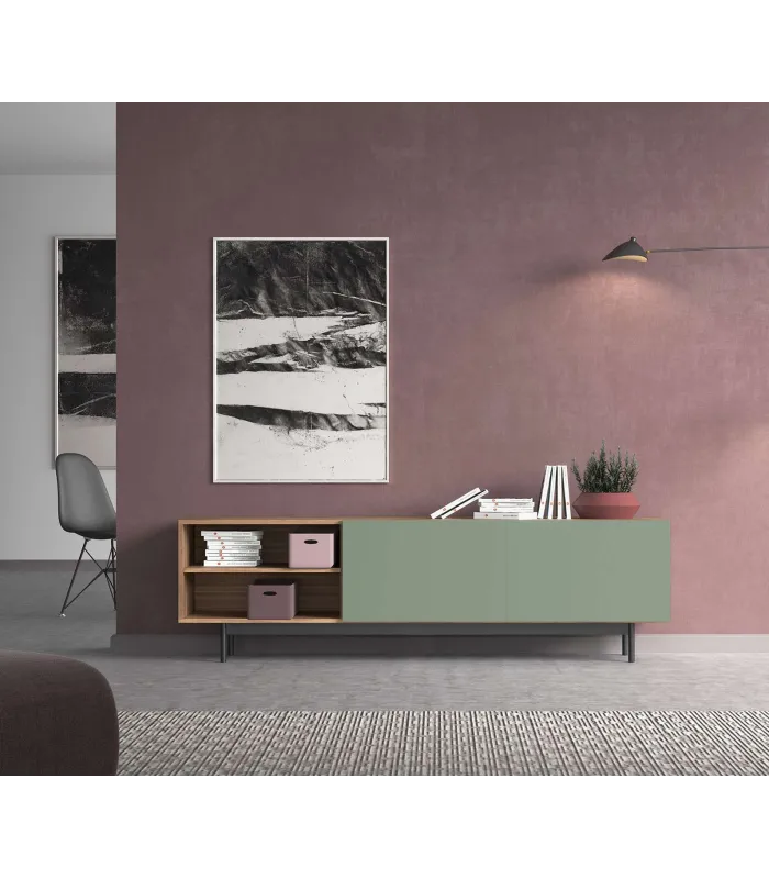 copy of Support TV en cambrien/blanc brillant 63 cm(hauteur)160