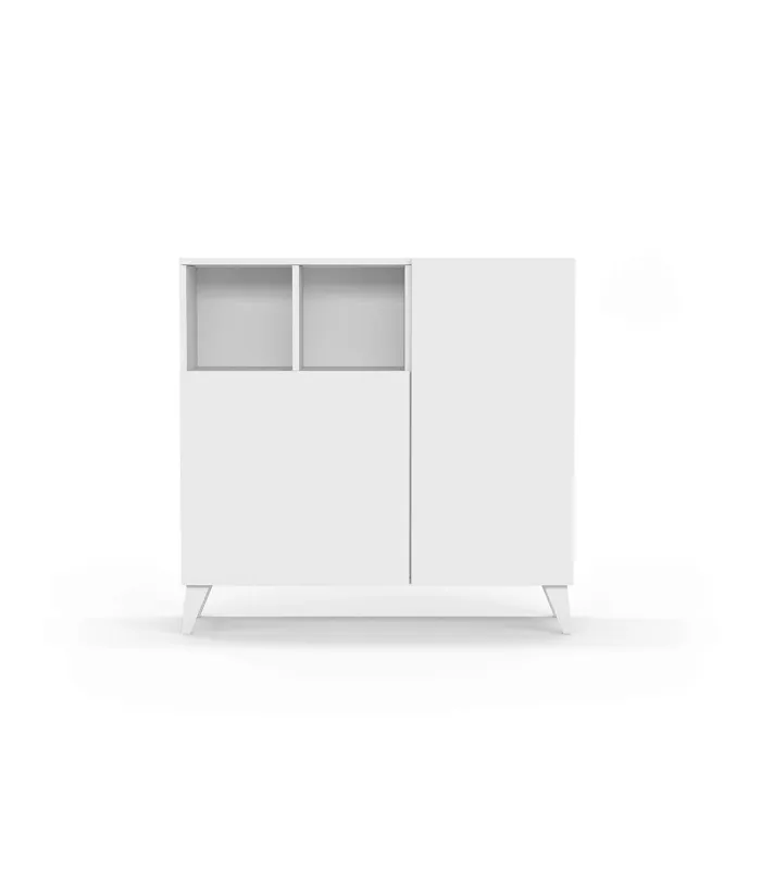 Recibidor zapatero blanco 2 puertas, diseño funcional