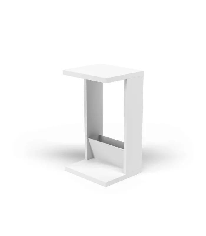 Mesa velador 553 blanca, 71x40x35 cm, moderna y funcional