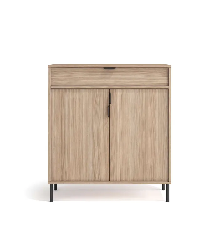 Mueble auxiliar zapatero Md-507 en nogal oscuro