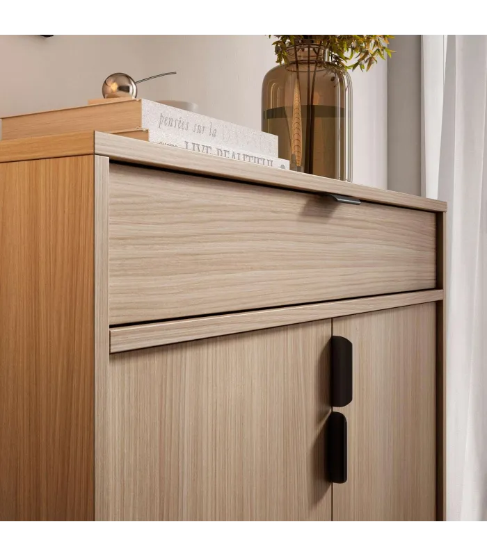 Mueble auxiliar zapatero Md-507 en nogal oscuro