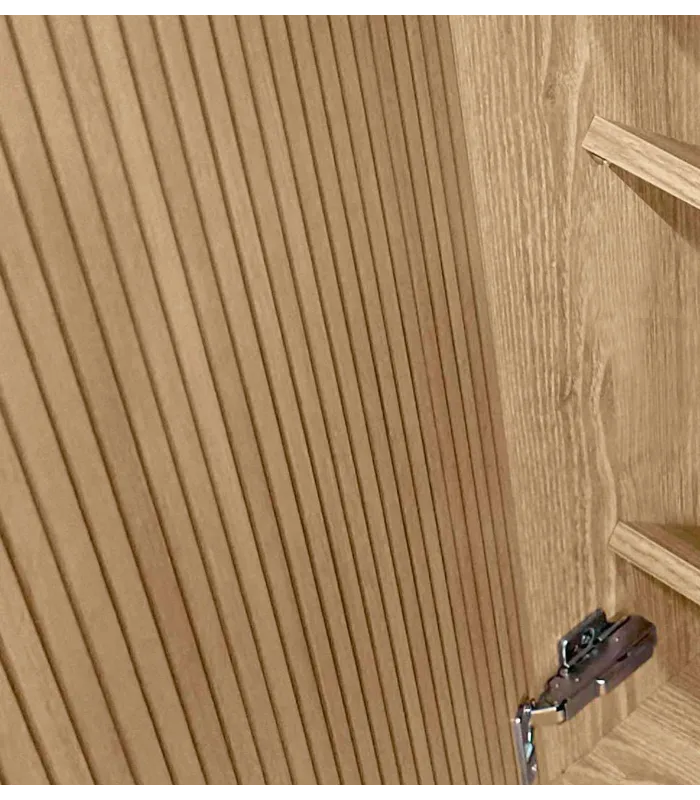 Zapatero 2 puertas roble oscuro, estilo moderno