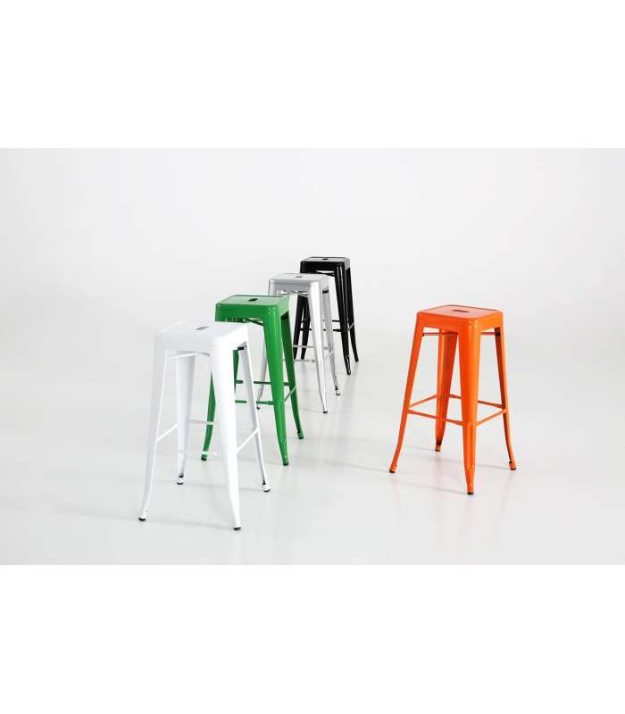 copy of Pack of 4 stackable metal stools model Tolix.