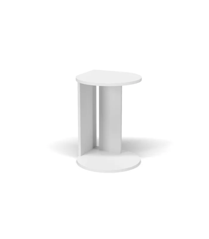 Mesa velador blanca elegante y funcional para salón